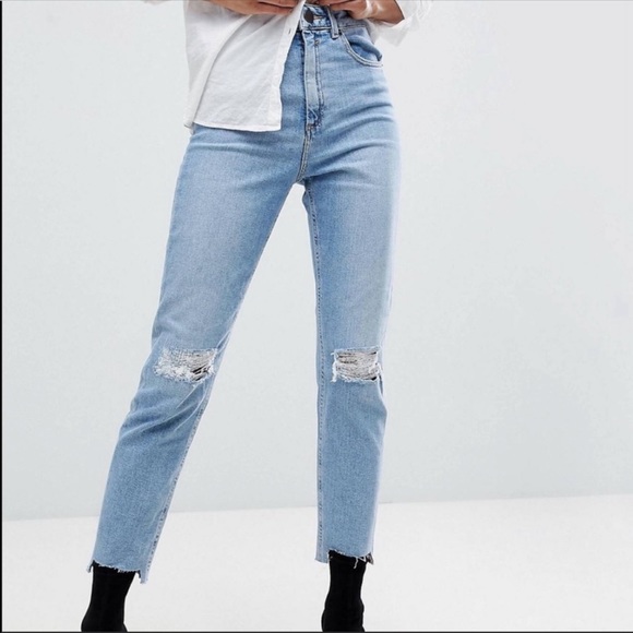 ASOS Denim - NEW ASOS Farleigh High Rise Mom Fit Straight Leg Jeans